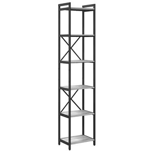 vidaXL &Eacute;tag&egrave;re 40 x 30 x 189,5 cm Bois d'ing&eacute;nierie Sonoma gris