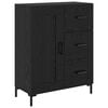 vidaXL Buffet Ch&ecirc;ne noir 69,5 x 34 x 90 cm Bois d'ing&eacute;nierie