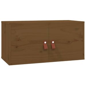 vidaXL Armoire murale Marron miel 60x30x30 cm Bois de pin massif