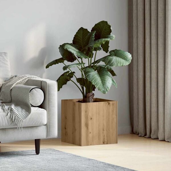 vidaXL Jardinière chêne artisanal 40x40x40 cm bois d'ingénierie