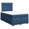 vidaXL Sommier &agrave; lattes de lit avec matelas bleu 120x190 cm tissu