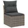 vidaXL Ensemble de canap&eacute; de jardin avec coussin 8 pcs Gris