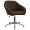 vidaXL Chaises pivotantes &agrave; manger lot de 4 marron fonc&eacute; tissu