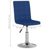 vidaXL Tabouret de bar Bleu Tissu