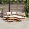 vidaXL Ensemble de canap&eacute; de jardin 4 pcs Marron et Cr&egrave;me