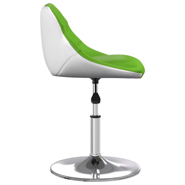 vidaXL Chaise de salle &agrave; manger Vert et blanc Similicuir