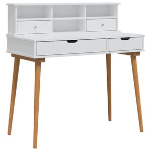 vidaXL Ensemble de Coiffeuse FAUSKE 2 pcs Blanc 100 x 50 x 103,5 cm