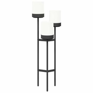 vidaXL Stand &agrave; fleurs Blanc 42 x 39,5 x 125 cm PP et Acier