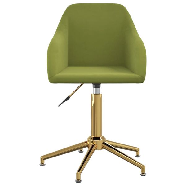 vidaXL Chaises pivotantes &agrave; manger lot de 4 vert clair velours