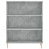 vidaXL Buffet haut Gris b&eacute;ton 69,5x34x180 cm Bois d'ing&eacute;nierie