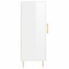 vidaXL Buffet Blanc brillant 34,5x34x90 cm Bois d'ing&eacute;nierie