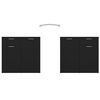 vidaXL Buffet noir 80x36x75 cm bois d'ingénierie