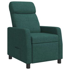 vidaXL Fauteuil inclinable Vert fonc&eacute; Tissu