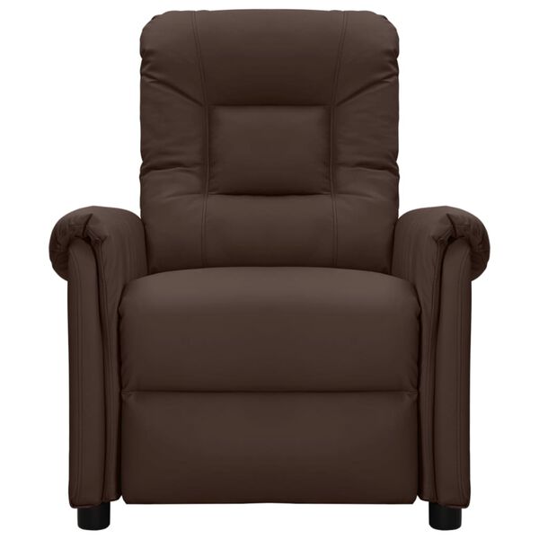 vidaXL Fauteuil de massage &eacute;lectrique Marron Similicuir