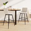 vidaXL Tabourets de bar lot de 2 crème velours