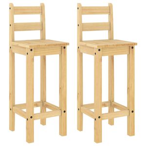 vidaXL Chaises de bar lot de 2 bois de pin solide
