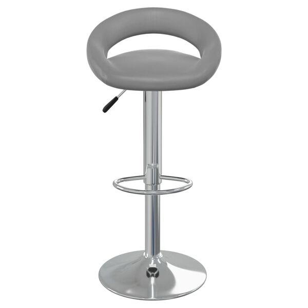 vidaXL Tabourets de bar lot de 2 gris similicuir