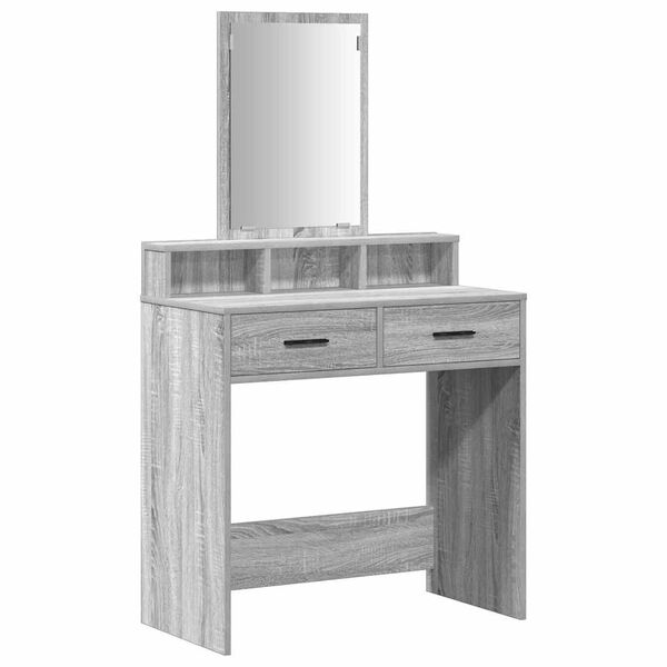 vidaXL Table de Toilette avec tiroir Gris Sonoma 79 x 41 x 140 cm