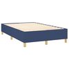 vidaXL Sommier &agrave; lattes de lit avec matelas bleu 120x190 cm tissu