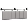 vidaXL T&ecirc;te de lit suspendue Gris nuage Tissu
