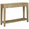 vidaXL Table console avec tiroir Gris naturel 110 x 30 x 80 cm