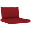 vidaXL Salon de jardin 6 pcs avec coussins rouge bordeaux Pin impr&eacute;gn&eacute;