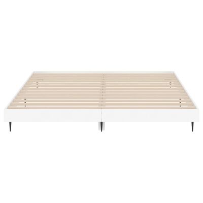 vidaXL Cadre de lit sans matelas blanc 150x200 cm bois d'ingénierie