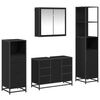 vidaXL Ensemble de mobilier de salle de bain 4 pcs Chêne noir
