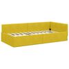 vidaXL Cadre de lit d'angle avec matelas Autre 2 pcs Jaune Velours