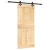 vidaXL Porte coulissante 90 x 210 cm Bois de pin massif (non trait&eacute;)
