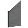 vidaXL Ensemble de Cl&ocirc;ture 95 x 180 cm WPC et Aluminium Gris