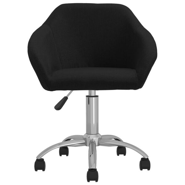 vidaXL Chaise pivotante &agrave; manger Noir Tissu
