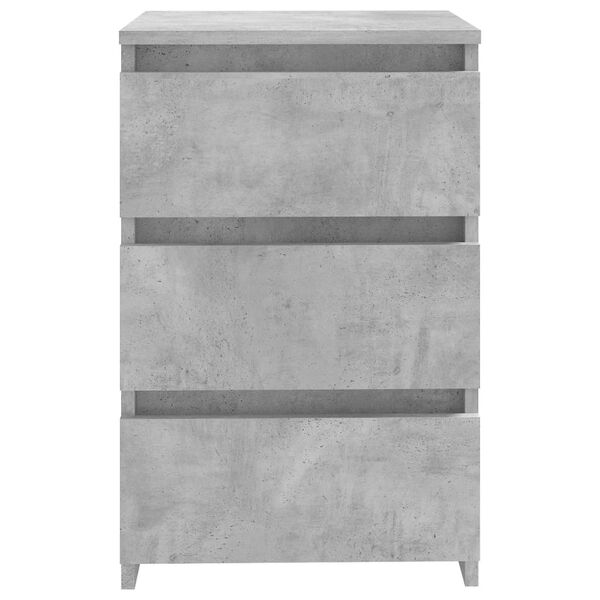 vidaXL Table de chevet Gris béton 40x35x62,5 cm Aggloméré
