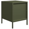 vidaXL Table de chevet vert olive 35x39x43,5 cm acier