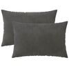 vidaXL Housse de coussin 2 pcs HEERLEN Gris fonc&eacute; 50 x 80 cm Velours
