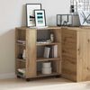 vidaXL Armoire roulante chêne artisanal 60x35x75 cm bois d'ingénierie