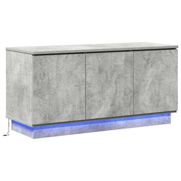 vidaXL Meuble TV Gris béton 100 x 38 x 49 cm Bois d'ingénierie