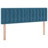vidaXL Lit de Rangement avec matelas Bleu fonc&eacute; 140 x 190 cm Velours