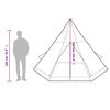 vidaXL Tente de camping tipi 4 personnes vert imperméable