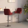 vidaXL Tabourets de bar lot de 2 rouge bordeaux tissu