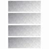 vidaXL Nez de marche 4 pc 90 x 30 cm Argent&eacute; Aluminium Rectangulaire