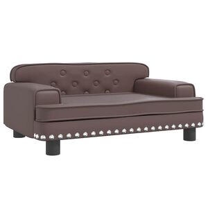 vidaXL Lit pour chien marron 70x45x30 cm similicuir