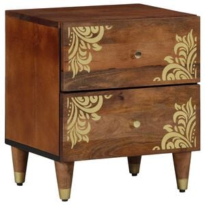 vidaXL Cabinet de chevet Marron miel 40 x 33 x 46 cm