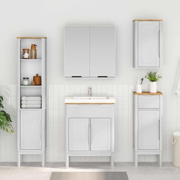 vidaXL Armoire murale de salle de bain FLORO Blanc 35 x 30 x 60 cm