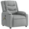 vidaXL Fauteuil de massage inclinable Gris clair Tissu