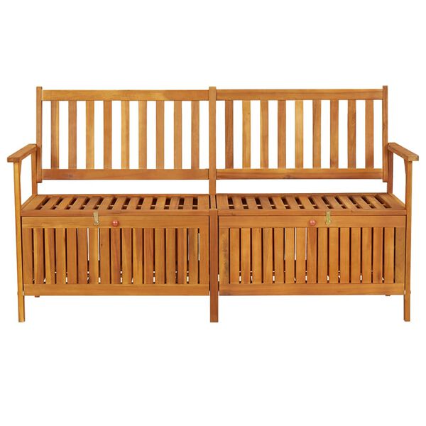 vidaXL Banc de rangement 148 cm Bois d'acacia solide