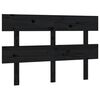 vidaXL T&ecirc;te de lit Noir 124x3x81 cm Bois massif de pin
