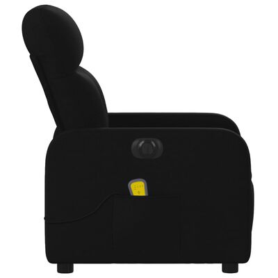 vidaXL Fauteuil de massage inclinable électrique Noir Tissu