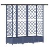 vidaXL Lit &Eacute;lev&eacute; avec Treillis et Toit Gris 164 x 40 x 123 cm PP