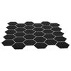 vidaXL Carreau hexagonal 10 pcs Noir 30 x 30 cm Polyur&eacute;thane et PET